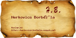 Herkovics Borbála névjegykártya